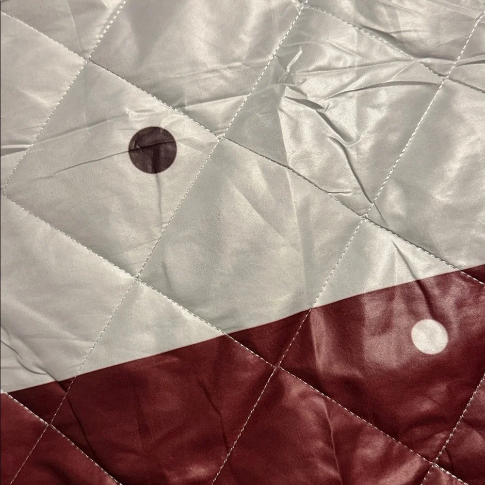 Quilted Christmas Blanket Red Truck Holiday Throw Large 91x102 Farmhouse Style
